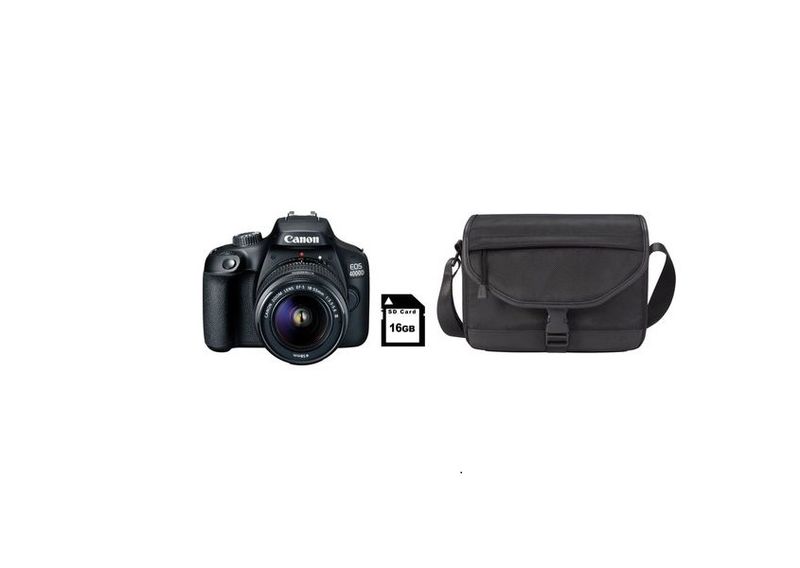 Canon 4000D 18MP DSLR Starter Bundle - Black