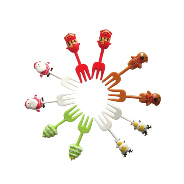 Cabs Xmas themed platter forks (Set of 10)