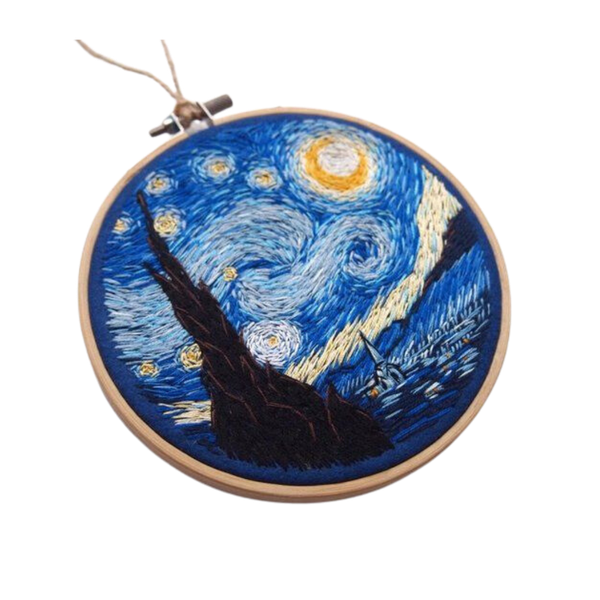 Van Gogh Starry Sky diy handmade embroidery