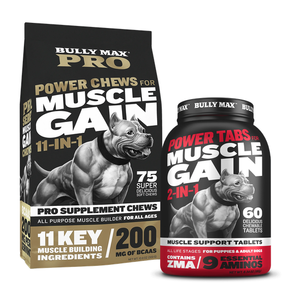 Bully Max PRO Series 11-in-1 Power Chews + Bully Max Muscle Tablets Combo