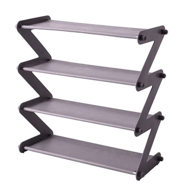 Z-Shaped Layered Shoe Rack