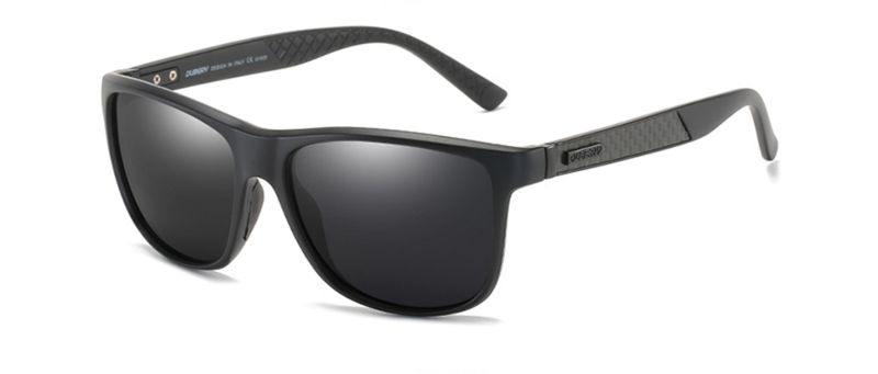 Dubery Polarized Sunglasses 100% UV Protection Sand Blue Black/Black D002