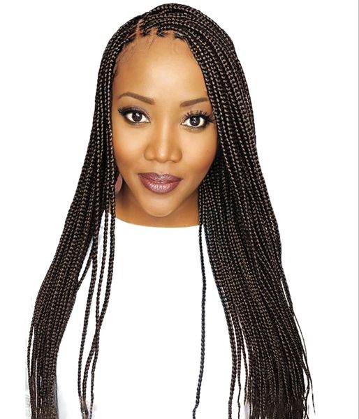 Color 4 Knotless Box Braided Wig