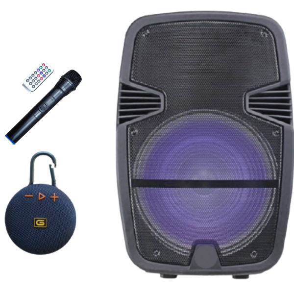 Party Box 15 inch Loudspeaker With Bluetooth Clip Speaker