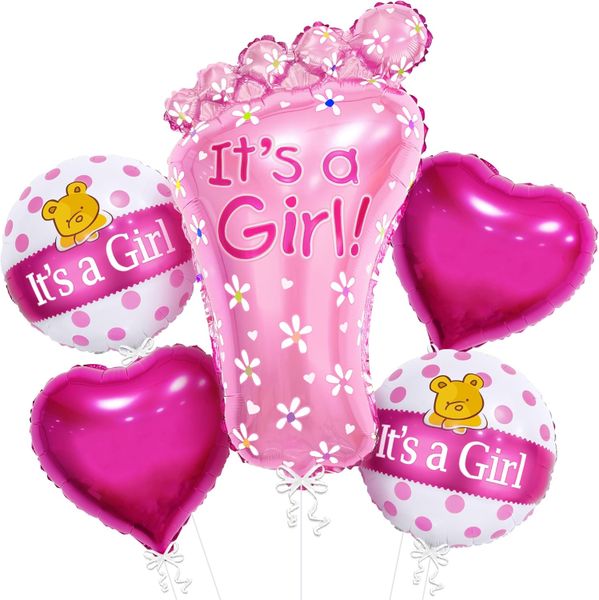 Pink "It's A Girl" Balloon Kit - 5 Pieces of Joy for Your Special Moment