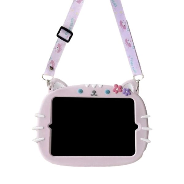 Kids Kitty Silicone Cover for 8.7" Compatible with Samsung Galaxy Tab A9 Lite - Lavender