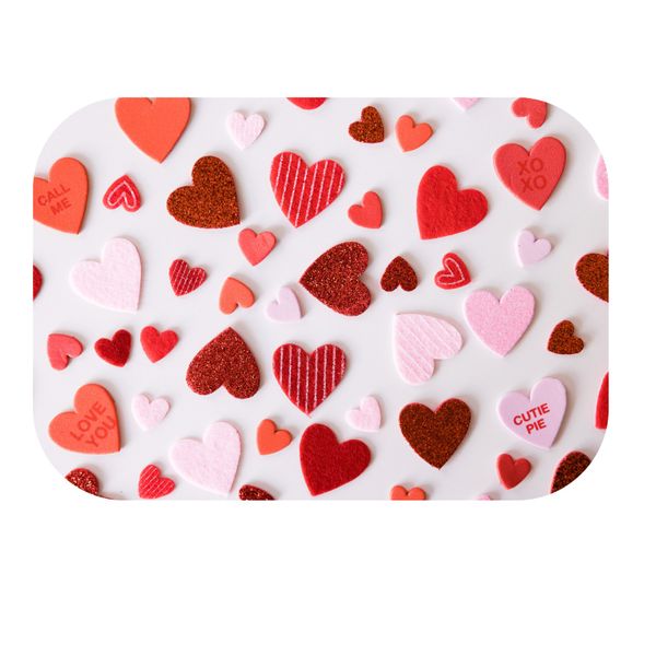 Red And Pink Hearts Printed Mouse Pad