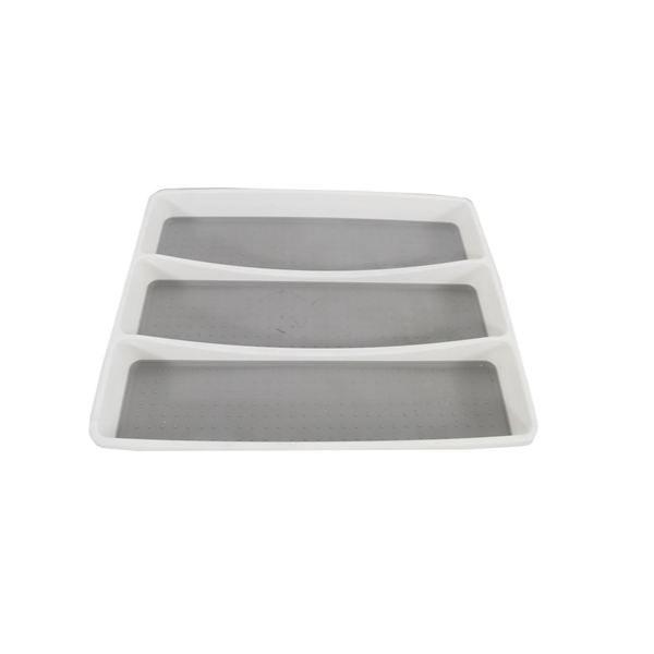Cutlery Tray Non Slip 3 Division White - 41 x 33 x 5cm
