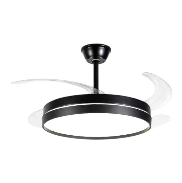 Hello Today 42 Inch 4 ABS Blades Modern Led Retractable Ceiling Fan Lights