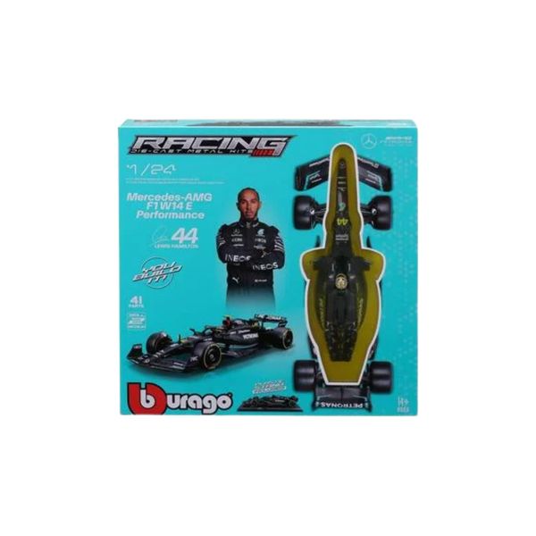 Bburago-1:24 F1 KIT Mercedes AMG W14E 23 #44 Lewis Hamilton