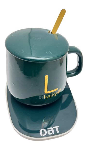 Dat Ceramic Coffee Mug Set With Warming Coaster image