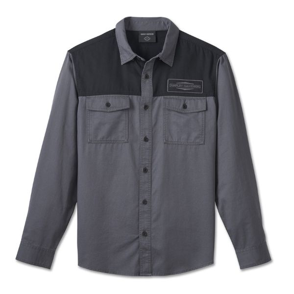 Stacked Bar &amp; Shield Long Sleeve Shirt image