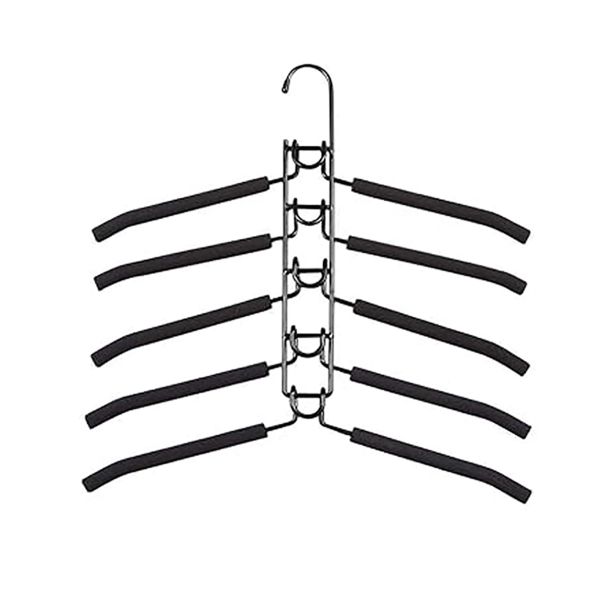 5 in 1 Multi Layer Metal Hanger Detachable Non-Slip Foam Hanger for Clothes