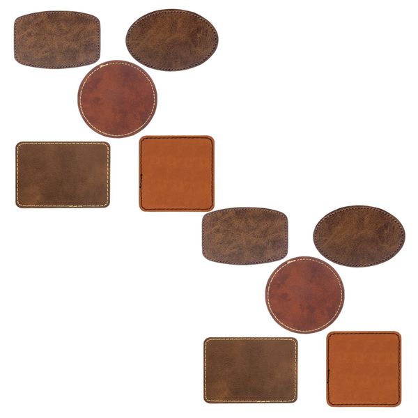 Craft DIY Engraving Blank Leather Patches Set of 10
