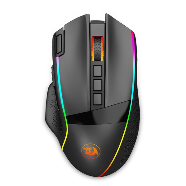 Redragon ENLIGHTENMENT 19000DPI 9-Button Wireless Gaming Mouse - Black