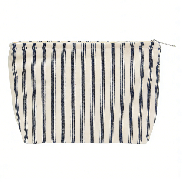 Makeup Bag Large Cotton Zipper Pouch