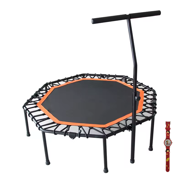 48-Inch Sports Trampoline Fitness Adjustable Handle and Watch