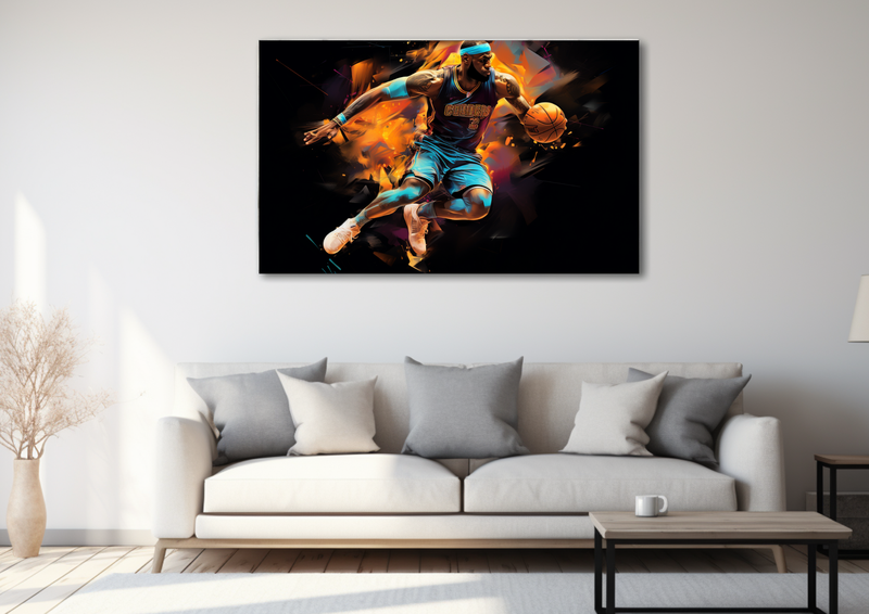 Canvas Wall Art - LeBrons Dominance Basketball Abstract - MT0095