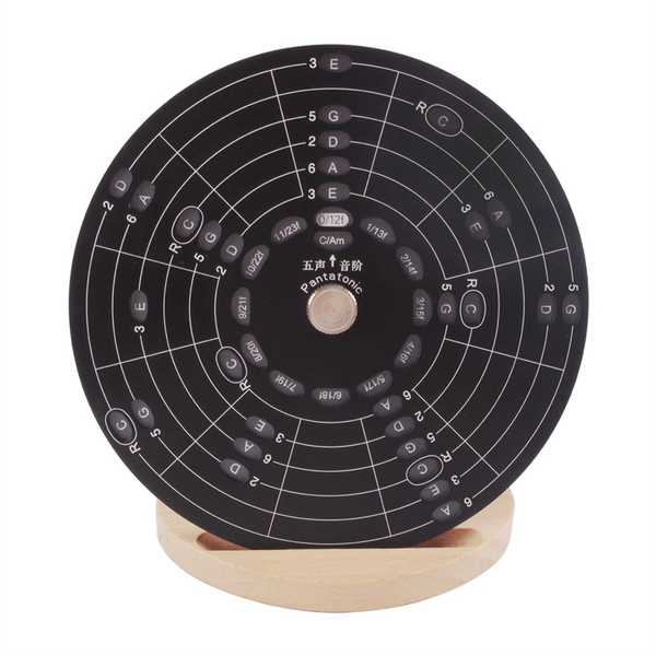 Guitar Chord Wheel Scale Dial Wooden Melody Tool Size L