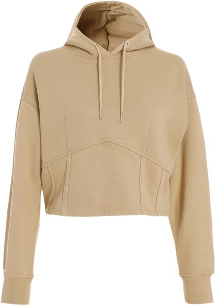 Quiz - Women Stone Cropped Corset Hoodie