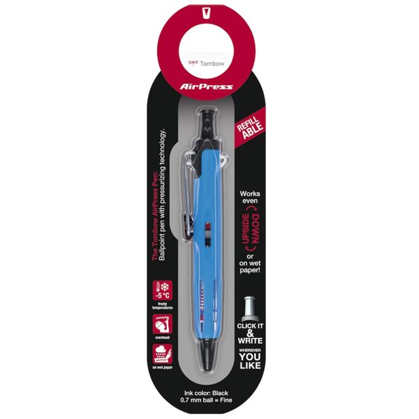 Tombow Red Airpress Ballpoint Pen, Blister Pack
