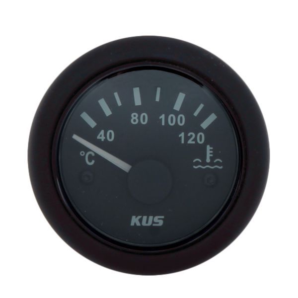 Kus Marine Grade Water Temperature Gauge for Boats - 52mm (White)