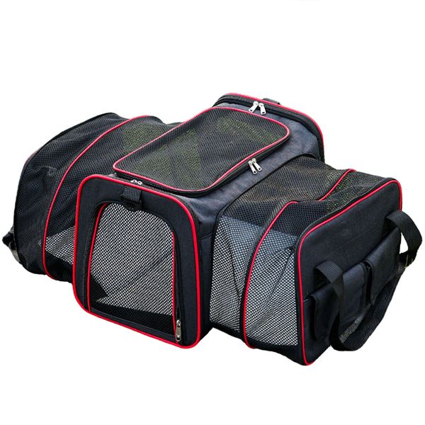Expandable Cat Bag Foldable Airline Approved Pet Carrier with Soft-Sided
