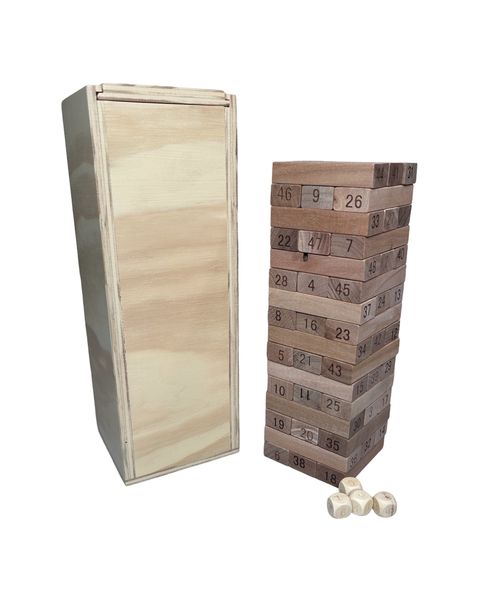 Tumble Tower Set Game with Wooden Box