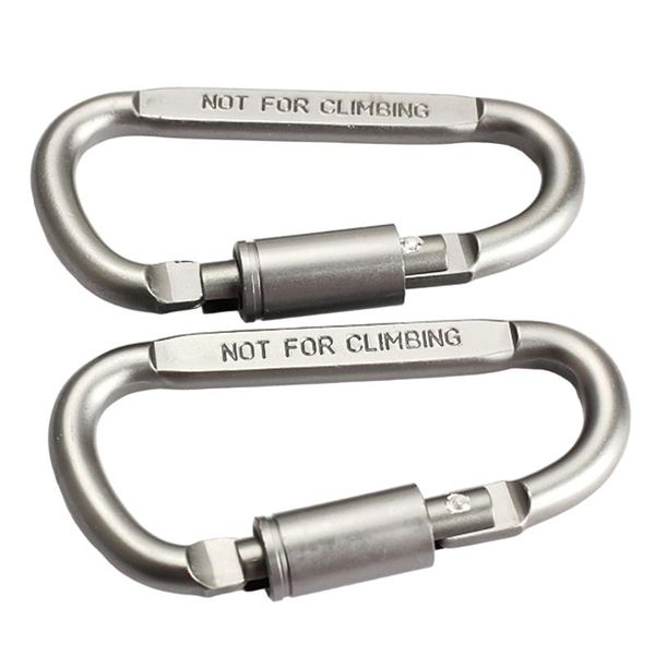 8CM Locking D-Ring Carabiner -Heavy Duty Aluminum Backpack Clip for Hiking