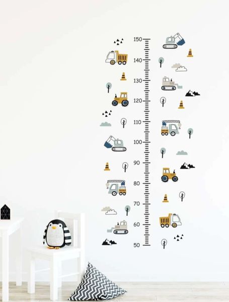 Construction Glow in the Dark Children's Height Chart/ Sticker