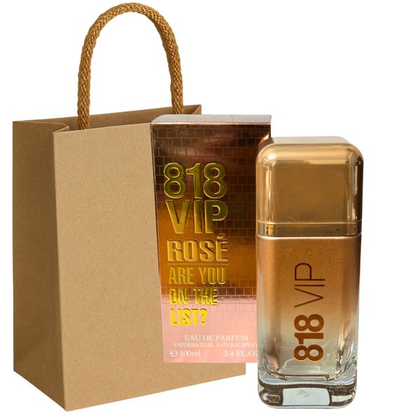 818 Rose |100ml Eau de Parfum for Women &amp; Gift Bag COMBO