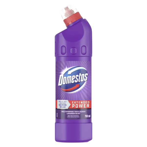 Domestos Lavender Multipurpose Stain Removal Thick Bleach Cleaner 750ml