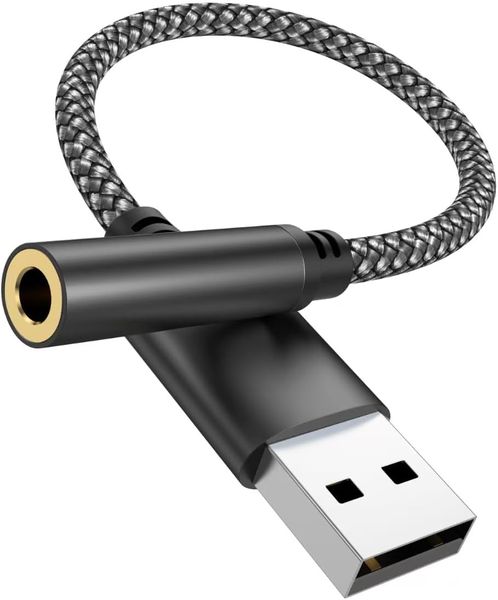 SlingTech USB Male To 3.5mm Female Jack Audio Adapter