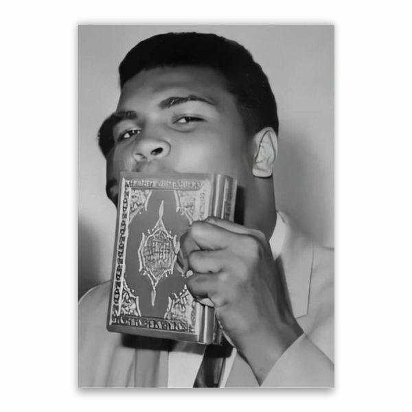 Muhammad Ali Kisses Qu'ran Poster - A1