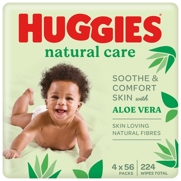 Huggies Natural Care Baby Wipes - 4s Value Pack - 224 Wipes
