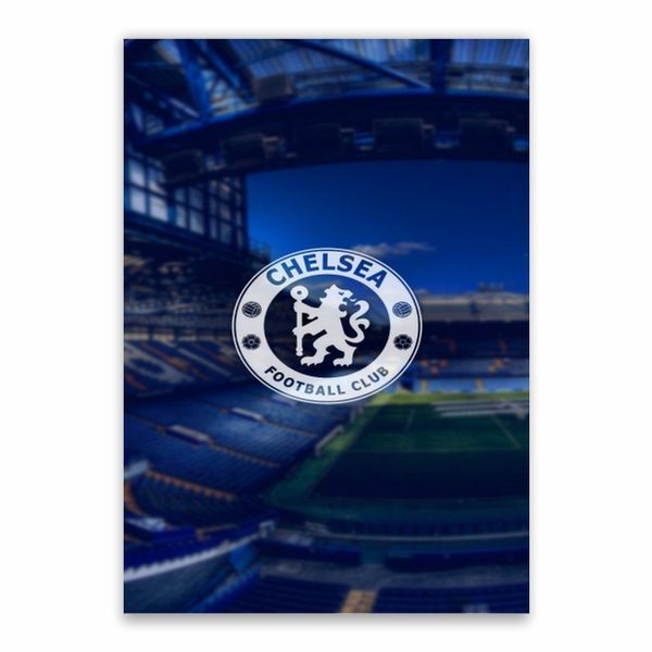 Chelsea Logo And Stamford Bridge Poster - A1