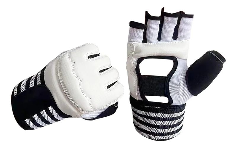 Taekwondo Karate Half-Finger Gloves Kit for Adults&amp;Kids Training Boxing