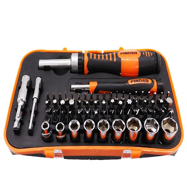 FINDER – 65 Piece Ratchet Screwdriver &amp; Bits Set