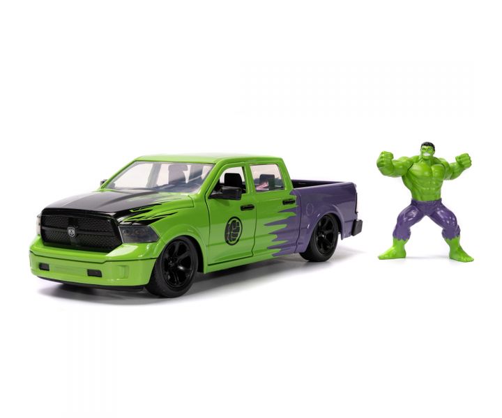 Jada- Dodge - Ram 1500 Pick-Up with Hulk Figure Marvel Avengers