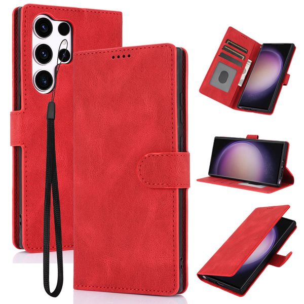 Compatible with Samsung S22-25 Shockproof Leather Protective Phone case blue