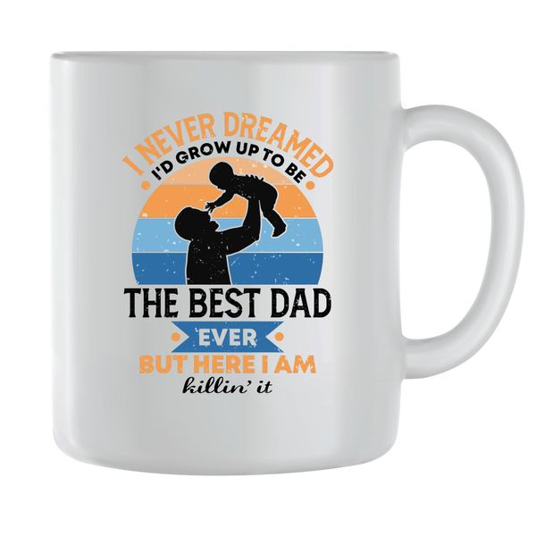 Killin It Coffee Mugs for Men Fathers Day Graphic Dad Saying Cup Present179