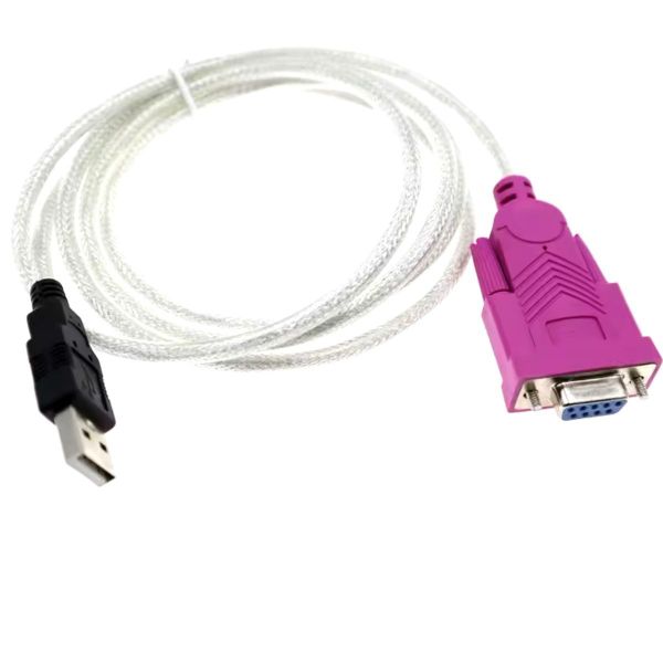 Pink USB To RS232 DB9 Serial Cable Adapter 1.5M