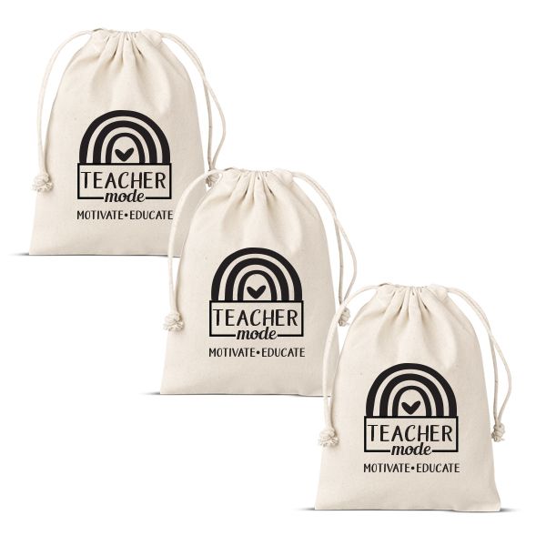 Teacher Mode Drawstring Bags - Set of 3
