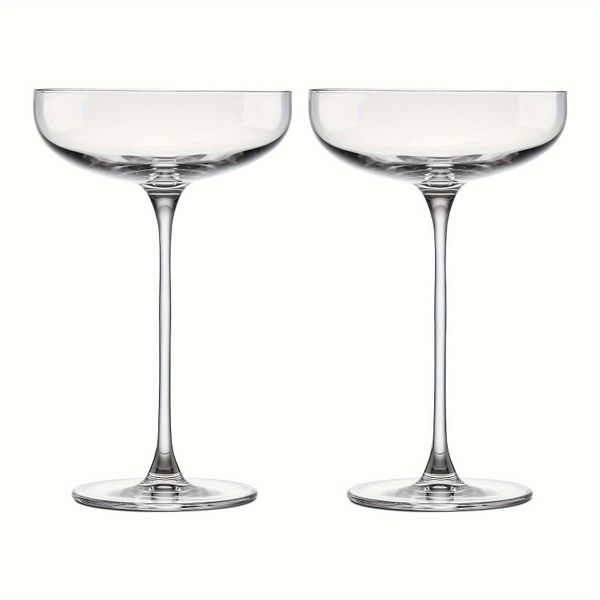 Ultra-thin Champagne Glasses 210ML Set of 2 Coupe Cocktail Martini Glasses