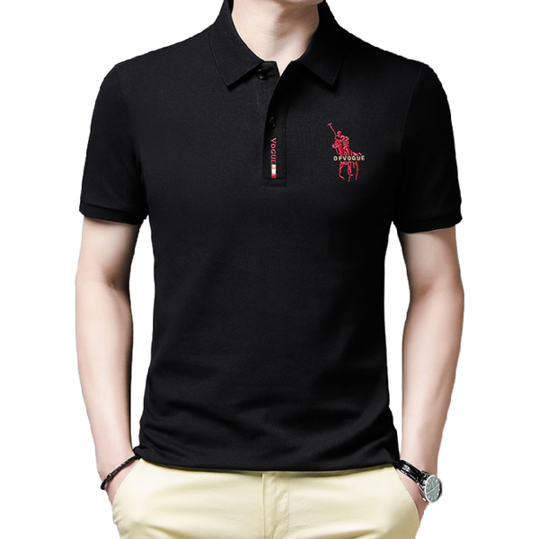 Men's Cool Fabric Comfortable and Stylish Golf Shirts - Black