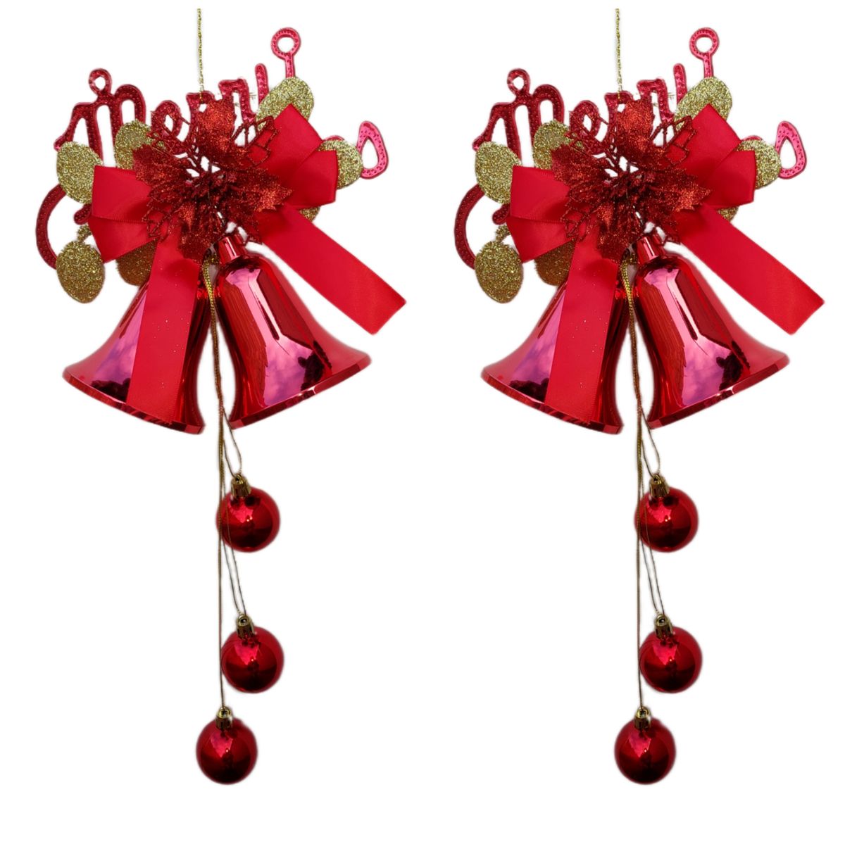 Christmas hanging ornaments jingle bells for christmas tree ,wall & office