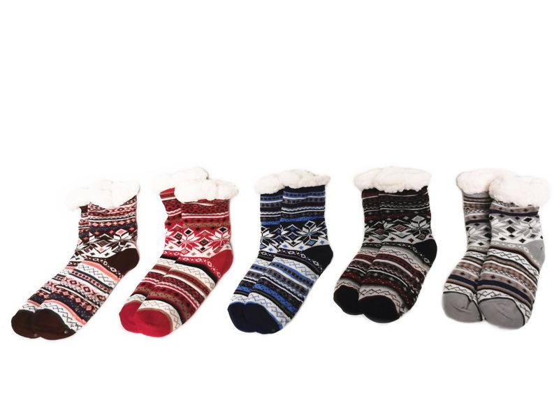 5 x Cameo Polar Heat Acrylic Thermal Winter Socks Anti-Skid - 5 Pair Pack