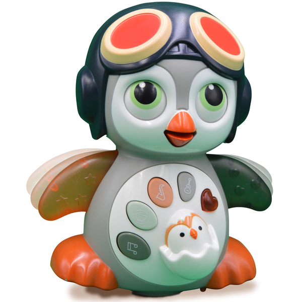 Mu Bear &amp; Co-Moving &amp; Rocking Penguin - 2 Modes, Nursery Rhymes, Lights &amp; Sound