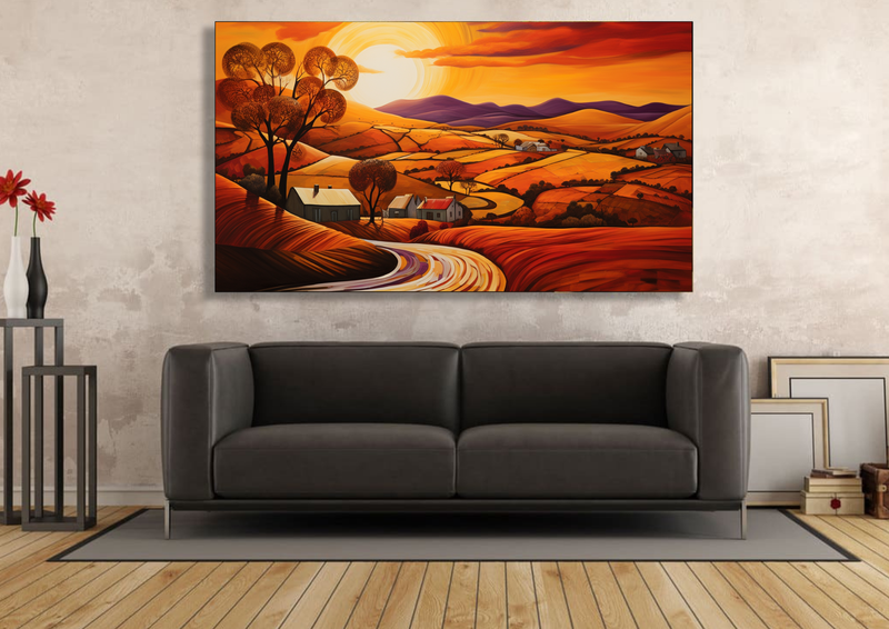 Canvas Wall Art - Sunset Serenity Abstract - IM1202