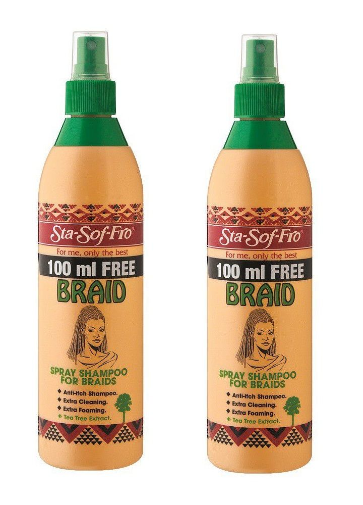 Sta-Sof-Fro Spray Shampoo for Braids 350ml - Pack of 2